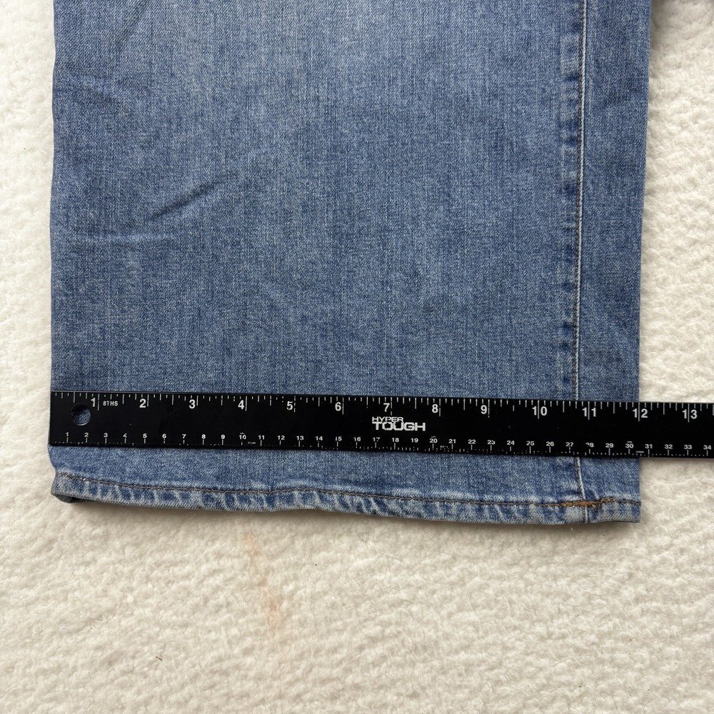 Madewell Jeans Women's 34P Blue Wide Leg Crop High Rise Whiskered Denim - Picture 8 of 11